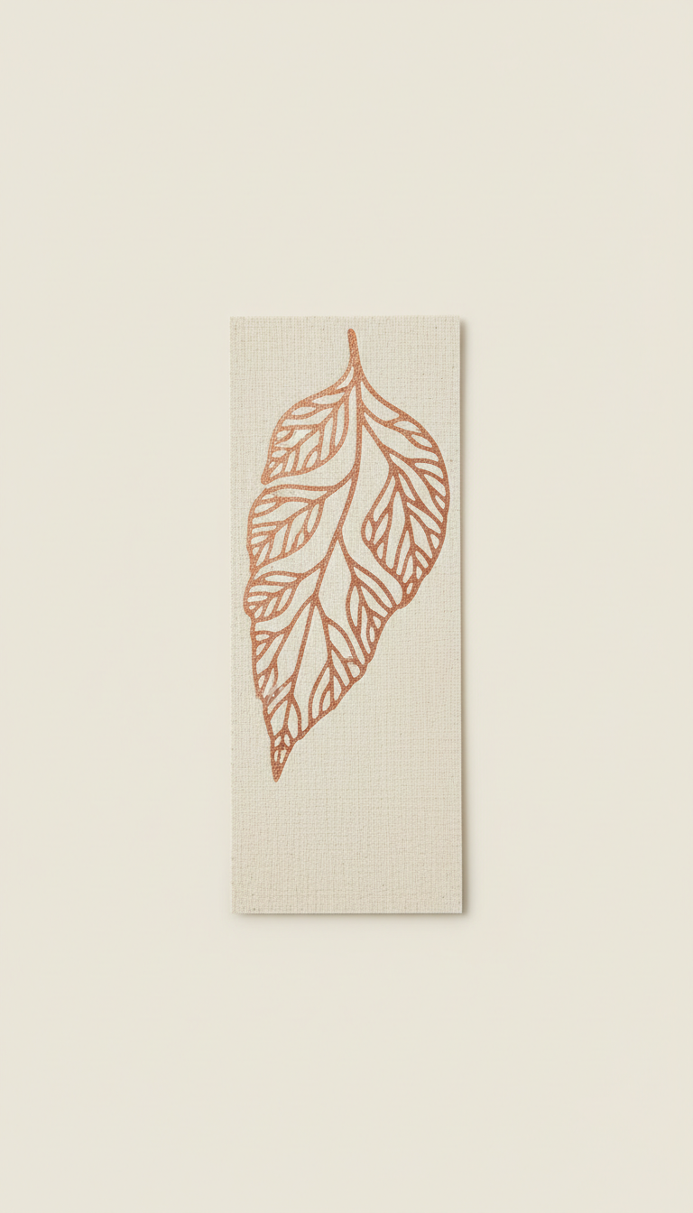 Linen Leaf foil bookmark